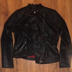 Black faux leather jacket